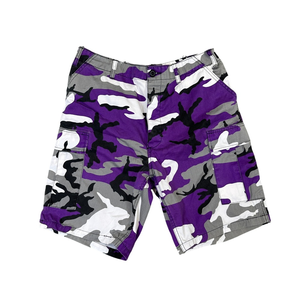 Rothco Ultra Force Purple Camo BDU Cargo Shorts Tactical Military Style 34